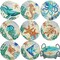 16PCS Rhinestones Diamond Painting Coasters with Holder – DIY Marine Animal Craft Coasters with Cork Base for Adults & Beginners